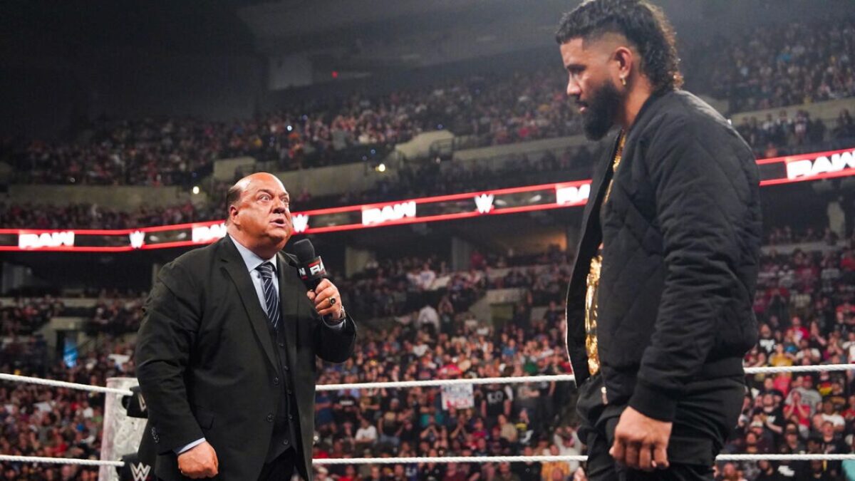 Jey Uso's Next World Title Defense After Raw Classic with Seth Rollins Set for Saturday Night's Main Event: Reports 3 Paul Heyman and Jey Uso