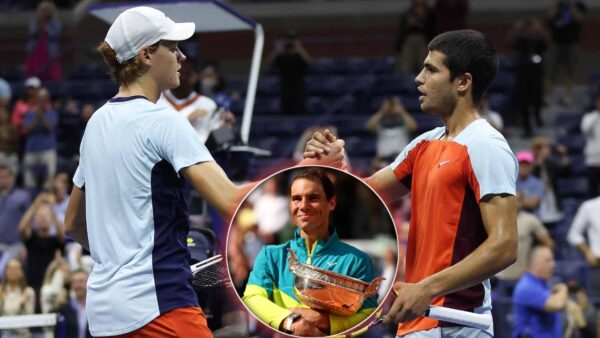 Jannik Sinner and Carlos Alcaraz (via X/French Open/Eurosport)