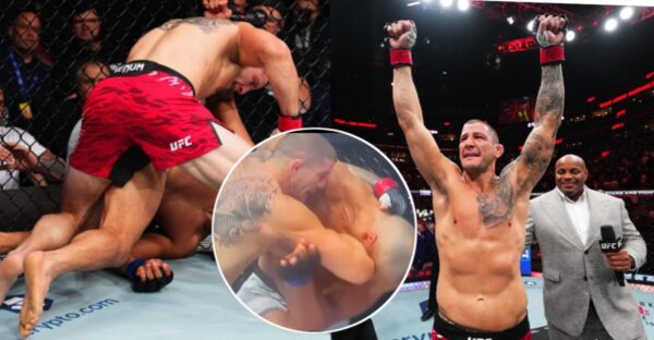 Marc-Andre Barriault and Bruno Silva fight at UFC 315