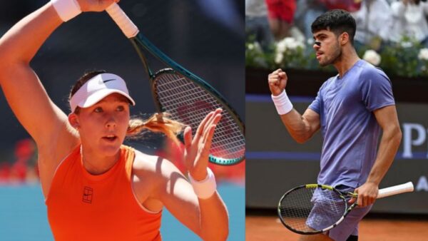 Mirra Andreeva and Carlos Alcaraz (via WTA/Sky Sports)