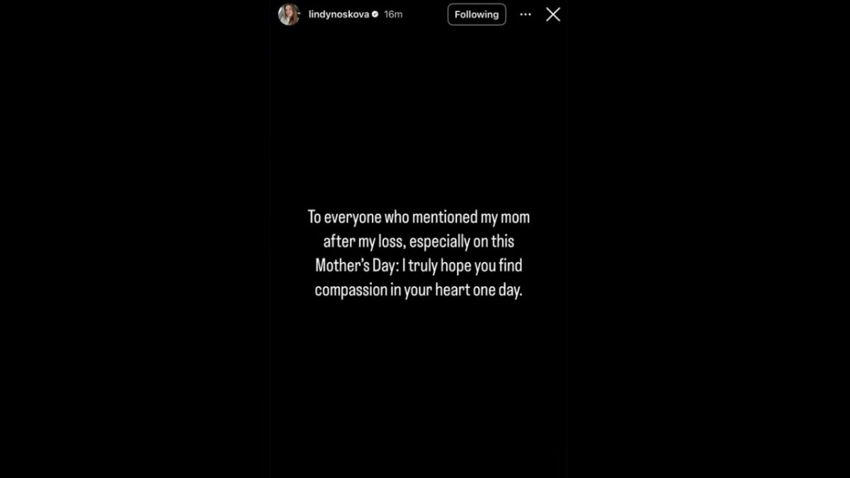 Linda Noskova Slams Trolls for Targeting Late Mom on Mother's Day After Defeat to Mirra Andreeva in Rome 2 Linda Noskova's Instagram story