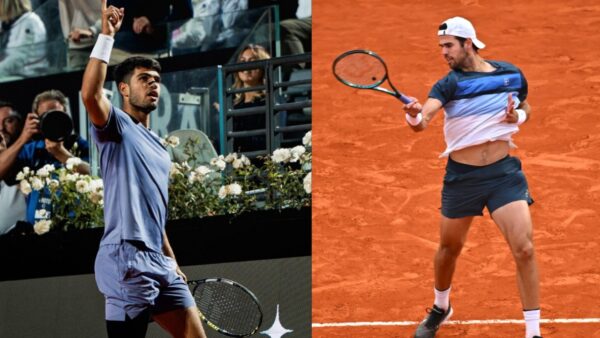 Carlos Alcaraz and Karen Khachanov (via X/ATP)