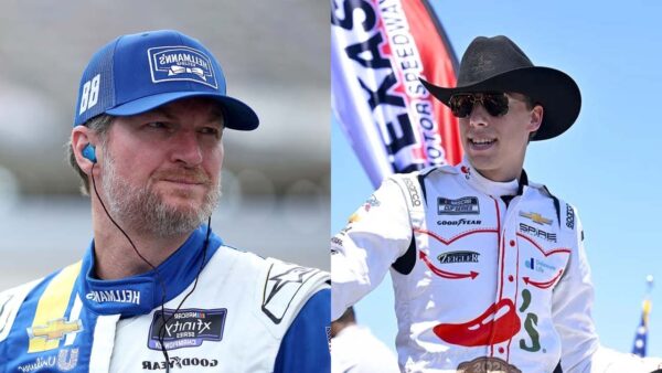 Dale Earnhardt Jr. and Carson Hocevar (via Getty)