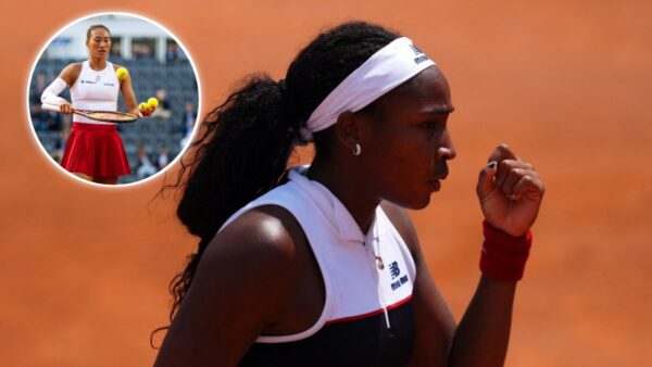 Coco Gauff and Qinwen Zheng (via X/WTA/The Tennis Letter)