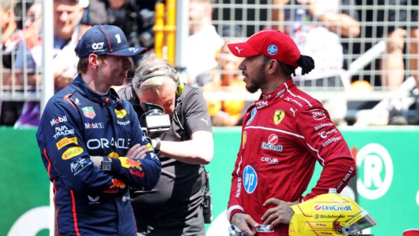 Max Verstappen and Lewis Hamilton (via TRMotorsports)