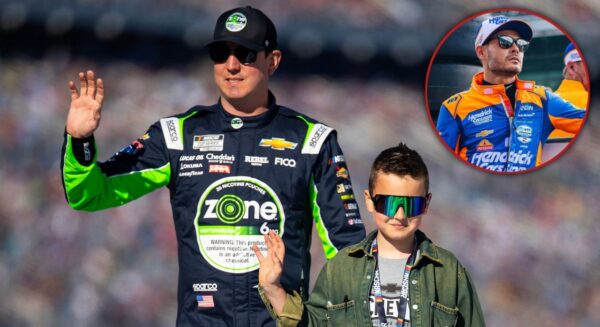 Kyle Busch and Brexton Busch (image via Imagn images), Kyle Larson (image via McLaren)