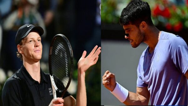 Jannik Sinner and Carlos Alcaraz (via X/ATP/Carlos Alcaraz Daily)