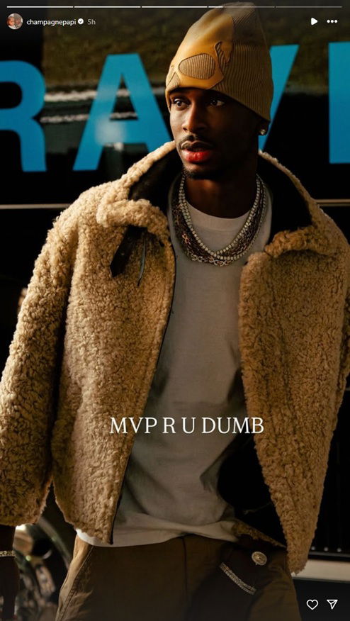 Drake Finds Solace in Shai Gilgeous-Alexander's Playoff Win After Losing $1.25 Million on Maple Leafs Bets 1 Drake repping SGA