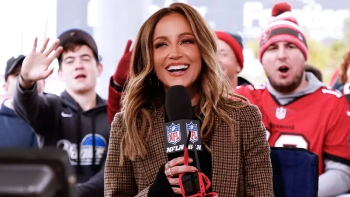 Mic Mishap Turns Into Laughs as Kay Adams Breaks News (and a Tooth) with Ashton Jeanty 1 Kay Adams