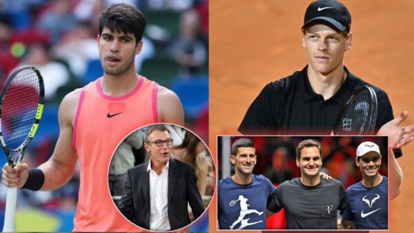Carlos Alcaraz, Mats Wilander, Novak Djokovic, Roger Federer, Rafael Nadal, Jannik Sinner