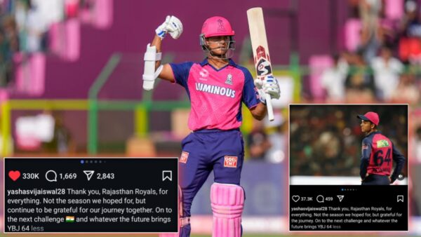 $2 Million Star Yashasvi Jaiswal’s Cryptic Post Worries Rajasthan Royals Fans
