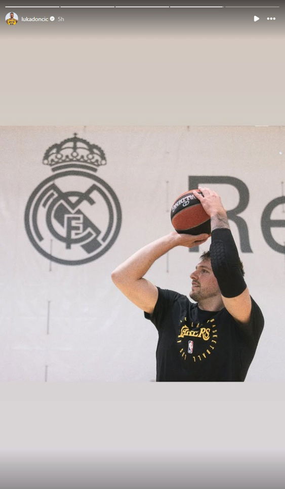 Luka Doncic working out at Real Madrid