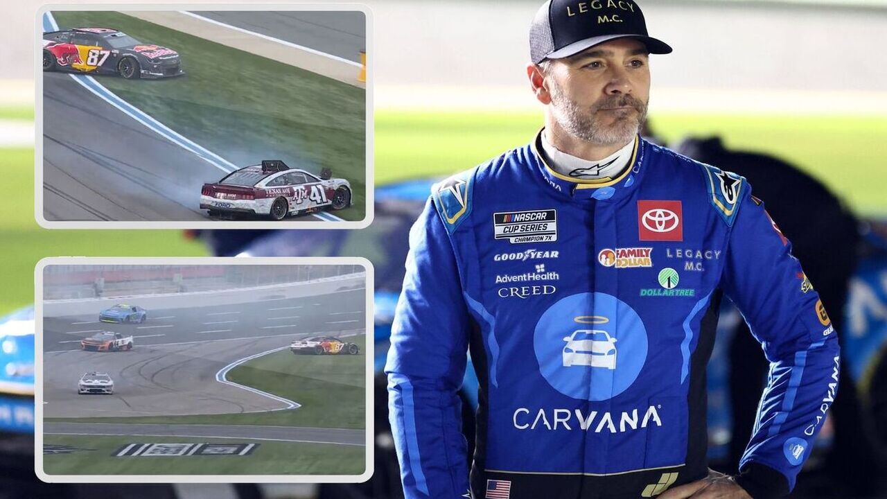 (Video) Jimmie Johnson Makes “Rookies Mistake” as He Wrecks Conor Zilisch and Cole Custer at Charlotte