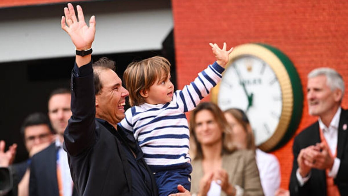 Rafael Nadal and his son