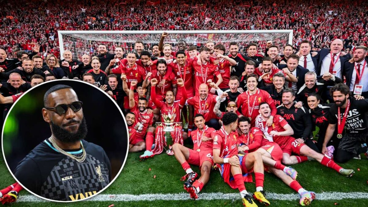 LeBron James' Liverpool FC with the 2024-25 Premier League title