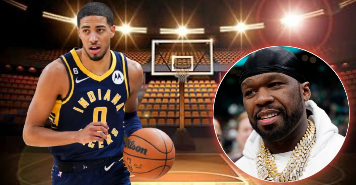 50 Cent Tricks NBA Fans With ‘Free Diddy’ T-shirt Edit as Tyrese Haliburton Makes NBA History