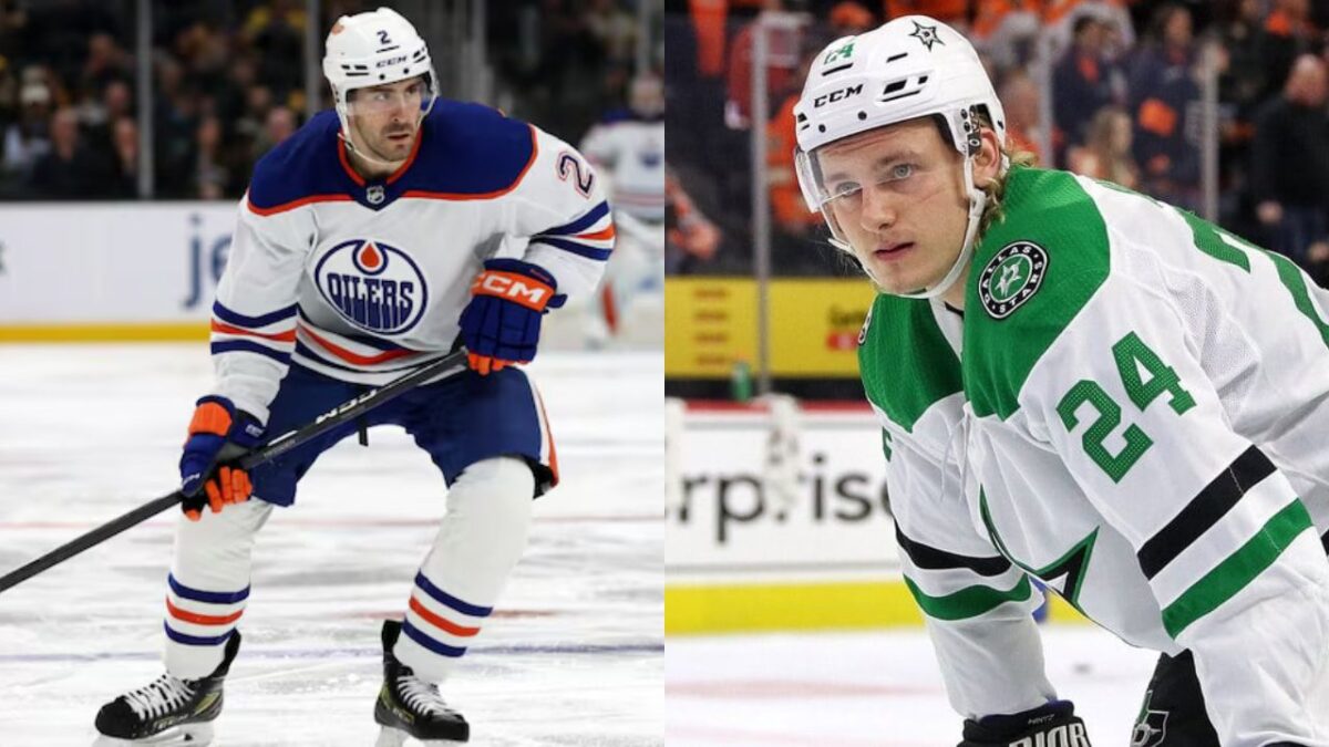 Evan Bouchard SLASHING Roope Hintz in Game 4 Doesn't Sit Well with Fans: "That Is Complete Trash" 2 Evan Bouchard and Roope Hintz