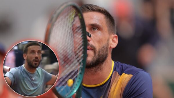 (Video) Damir Dzumhur Becomes a Meme After Forgetting Match Point Against Mpetshi Perricard at Roland Garros