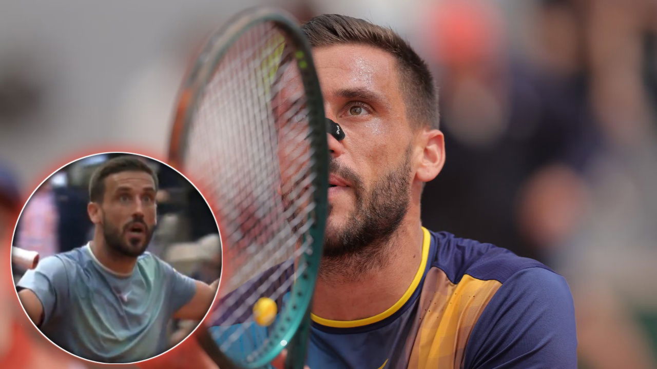 (Video) Damir Dzumhur Becomes a Meme After Forgetting Match Point Against Mpetshi Perricard at Roland Garros