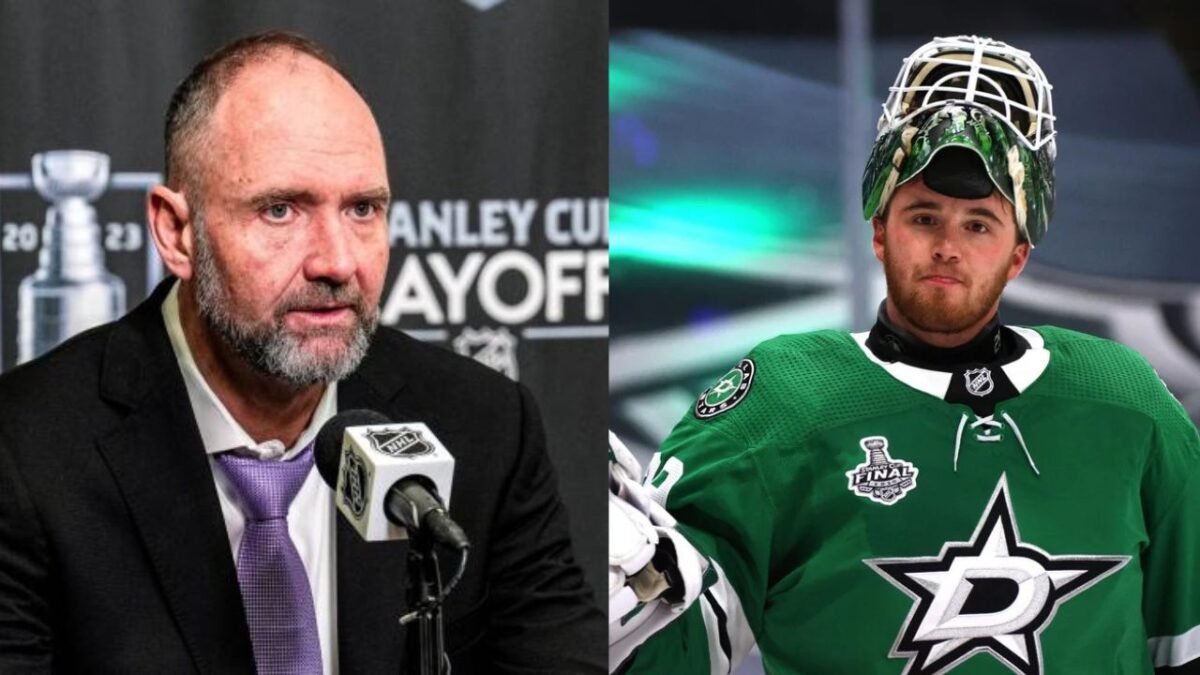 Stars HC Peter DeBoer Throwing Goalie Jake Oettinger Under the Bus for Series Loss Against Oilers Doesn't Sit Well with Fans: "Horrible and Immature Thing to Say" 1 Peter DeBoer and Jake Oettinger