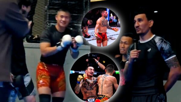 (Video) Max Holloway Has Awkward Encounter as Rival Ilia Topuria Fight Gear Makes Appearance in Gym