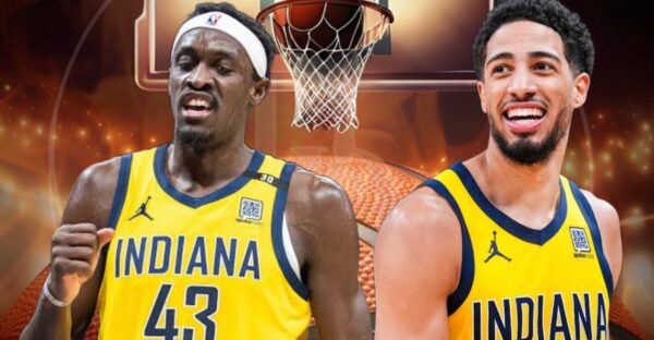 Tyrese Haliburton Makes Hilarious Larry Bird MVP Trophy Gaffe With Pascal Siakam