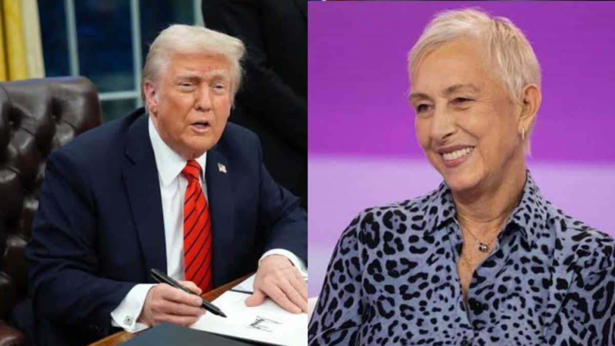 President Donald Trump and Martina Navratilova