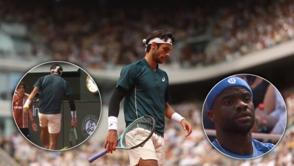 (Video) “Imagine if this was Djokovic” – Fans Call Out Officials for not Defaulting Lorenzo Musetti for Kicking the Ball at the Lineswoman at Roland Garros