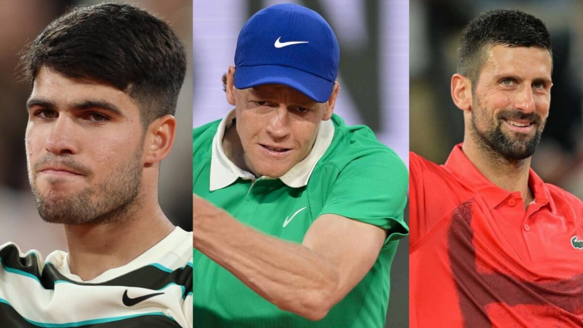 Flavio Cobolli Makes 'Disaster' Admission About Clash with Idol Novak Djokovic 1 Carlos Alcaraz Novak Djokovic Jannik Sinner