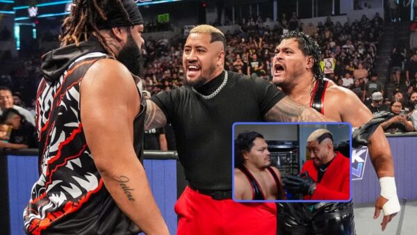 (Video) Solo Sikoa Caught Secretly Talking Trash About Jacob Fatu by the US Champion on SmackDown