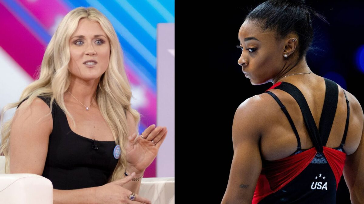 Simone Biles BLASTS Riley Gaines over Heated Debate Regarding Trans Athletes Sports Controversy 2 Riley Gaines and Simone Biles