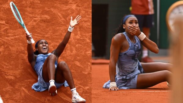 (Video) Coco Gauff Falls on the Court in Tears as Parents Celebrate Her Historic French Open Triumph