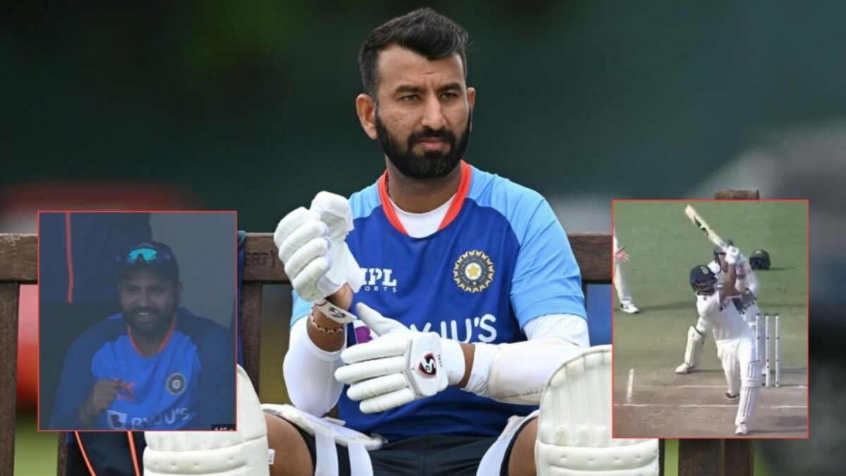 “I was mobbed," Rohit Sharma and Cheteshwar Pujara reveal stunning West Indies story 1 Cheteshwar Pujara six Rohit Sharma message