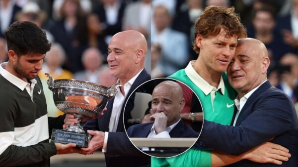 (In Images) Andre Agassi Becomes Emotional Witnessing the Longest Roland Garros Final Between Carlos Alcaraz and Jannik Sinner