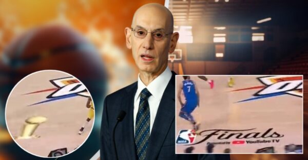 Adam Silver’s NBA Switching Between Digital Larry O’Brien Trophy and Finals Logo on the Fly in Game 2 Angers Fans: “What an Embarrassment”