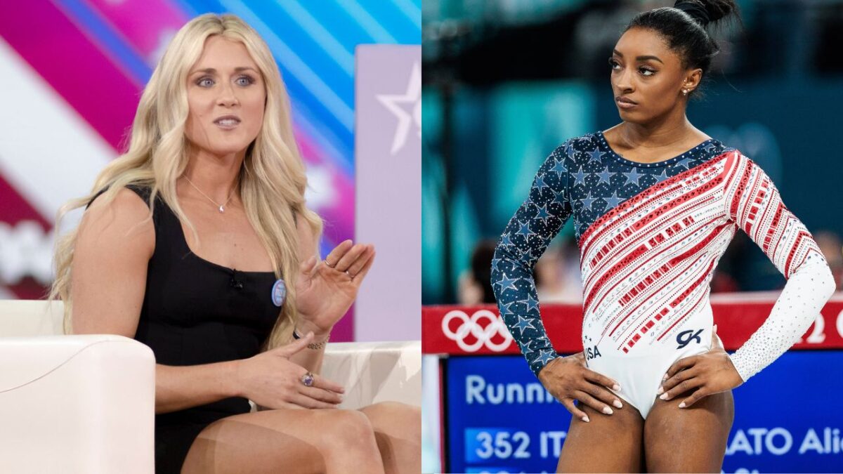 Riley Gaines Ready to Face off Against Simone Biles in Debate Regarding Trans Athlete Controversy 2 Riley Gaines and Simone Biles