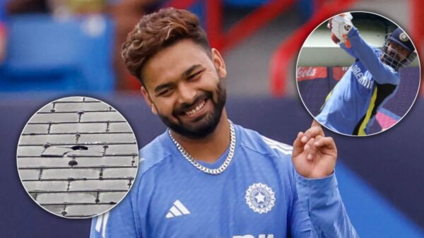 Rishabh Pant six breaks roof