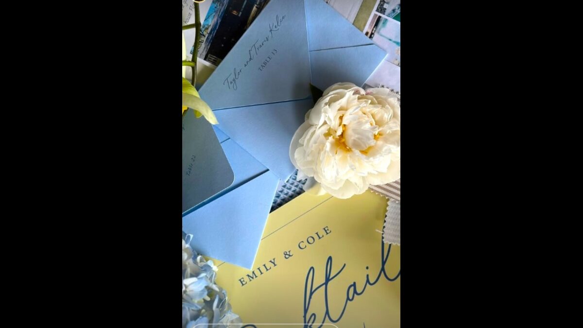 Taylor Swift, Travis Kelce Spark Buzz After Being Seated with Same Last Name at Wedding Table 1 Taylor Swift, Travis Kelce Spark Buzz After Being Seated with Same Last Name at Wedding Table