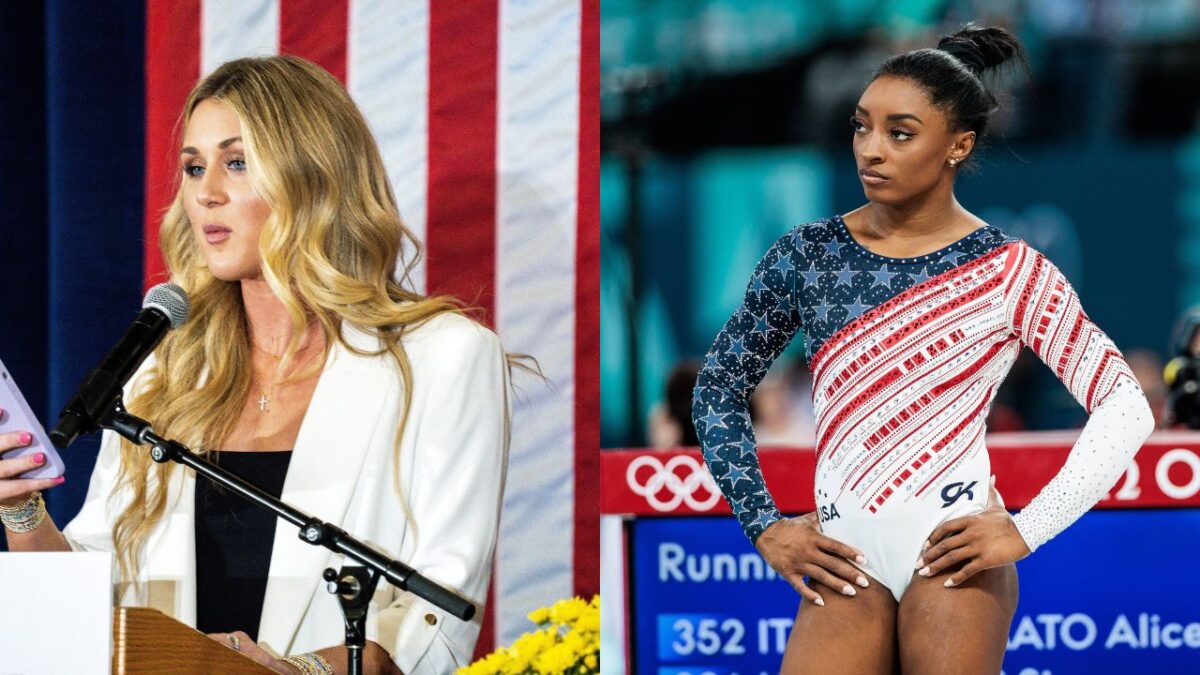 7x Olympic Gold Medalist Simone Biles APOLOGIZES to Riley Gaines for 'Personal' Attack Regarding Trans Athlete Controversy 1 Riley Gaines and Simone Biles