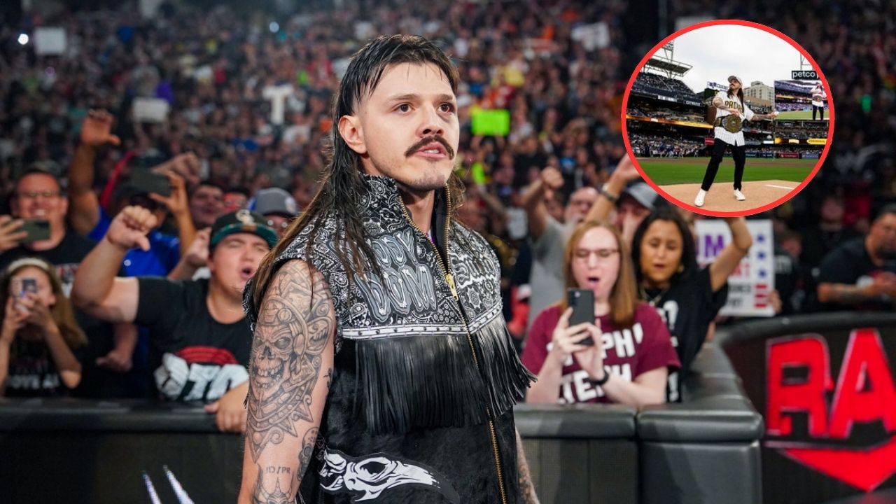 (Video) Dominik Mysterio Throws out the First Pitch Before the San Diego Padres Game Against LA Dodgers
