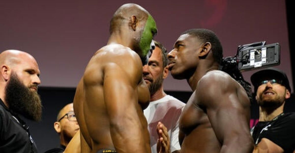 "Check on Dana White" - Fans Stunned as Francis Ngannou Walks Out with Kamaru Usman at UFC Face-offs 1 Kamaru Usman goes face to face with Joaquin Buckley at UFC Atlanta