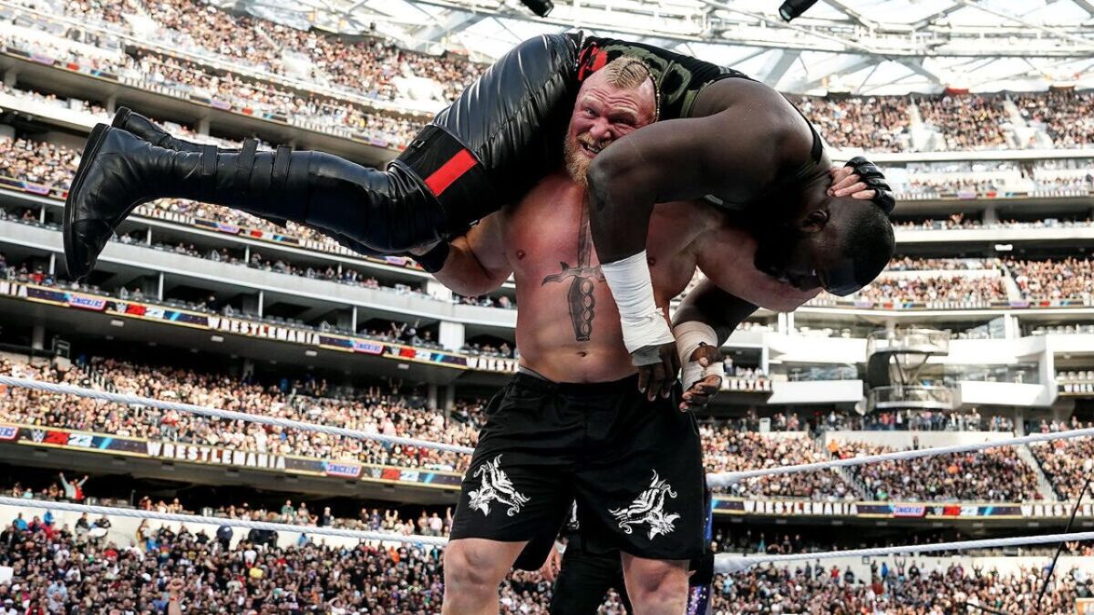 Brock Lesnar's Daughter Wins the NCAA National Championship in Shot Put 2 Omos and Brock Lesnar