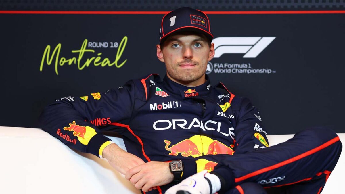George Russell Asserts Max Verstappen Won't Change Driving Style over Race Ban Threat at Canadian GP 1 Max Verstappen (via Red Bull Content Pool)