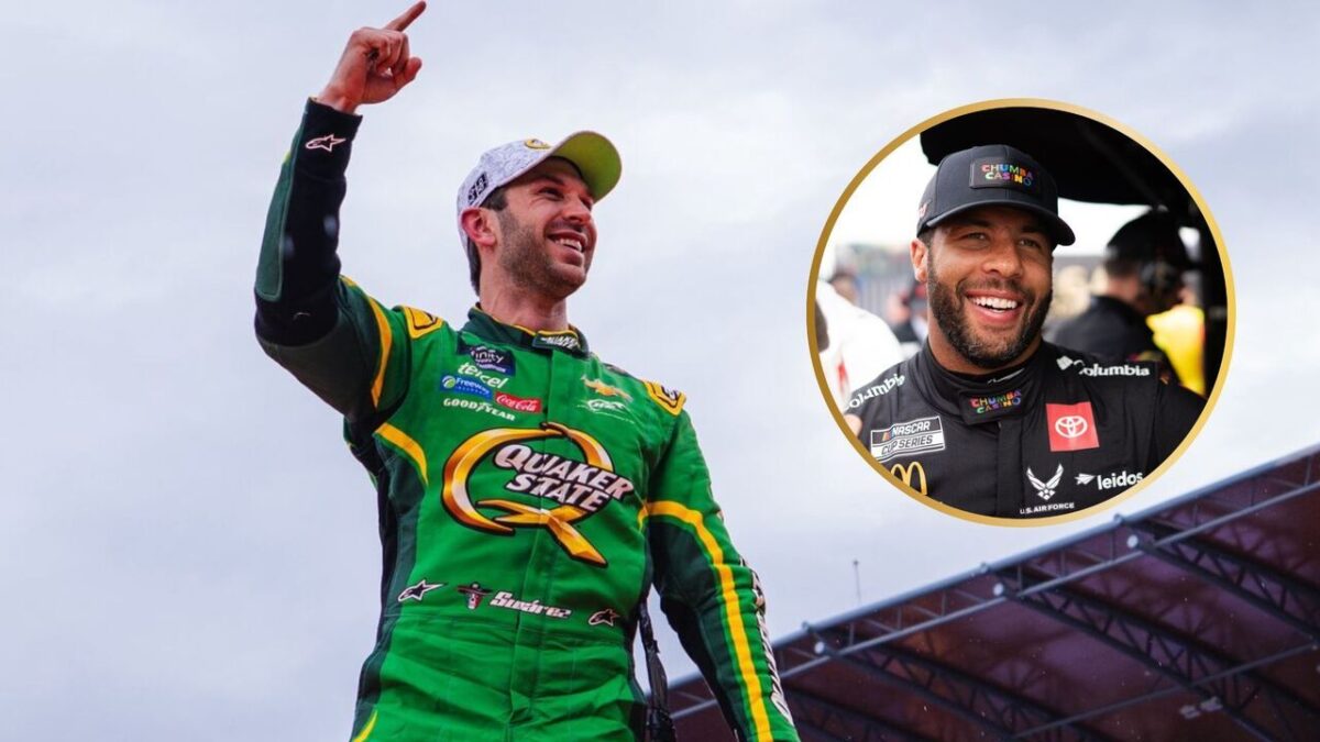 “I Gave Him a Big Hug!” Bubba Wallace Recalls Special Daniel Suarez Fatherhood News Moment 1 Daniel Suarez and Bubba Wallace