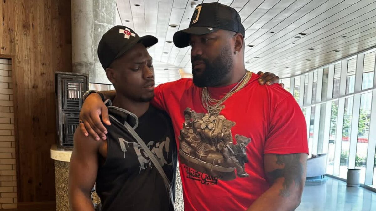 UFC Legend Rampage Jackson Challenges Own Son and Gets Hilarious Reality Check 1 Rampage Jackson with his son Raja