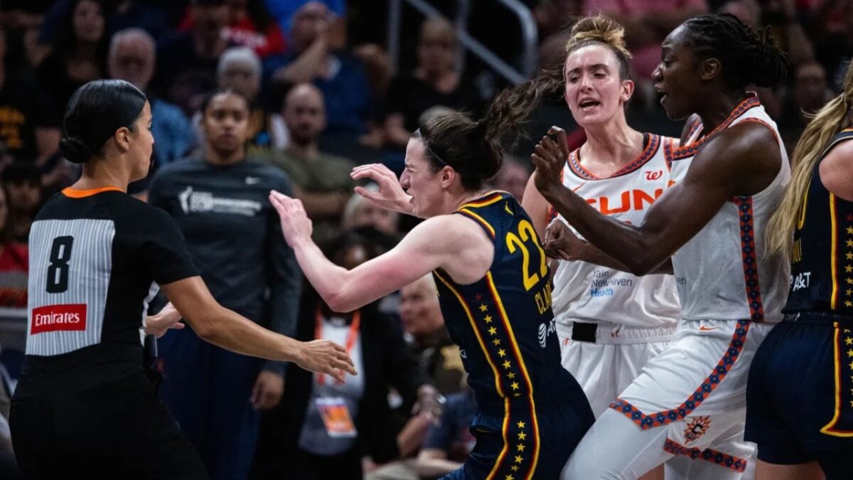 Caitlin Clark Shoving Marina Mabrey Gets Flagrant 2 after Tennis Legend Leads Calls to Protect Fever Star 1 Marina Mabrey shoving Caitlin Clark in their previous game