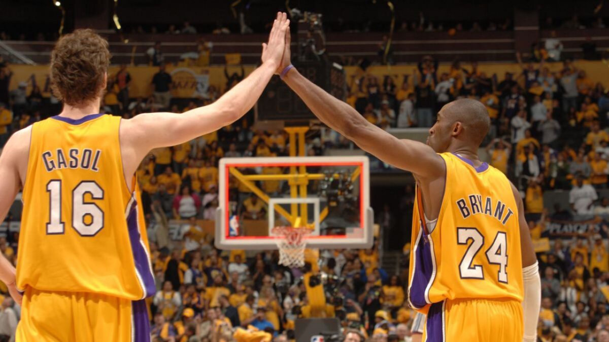 "Kobe Didn't Play Well" - Dwyane Wade Reveals 'Real MVP' of 2010 NBA Finals 1 Pau Gasol and Kobe Bryant