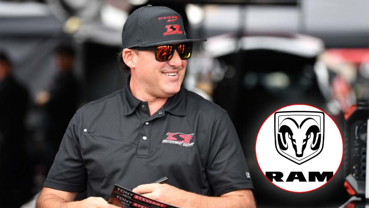 Tony Stewart (via USA Today), Dodge Ram Logo (via Dodge)