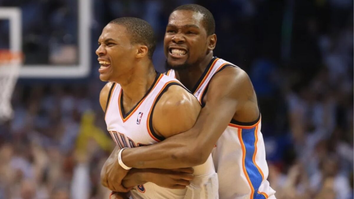 Reunite Russell Westbrook With Kevin Durant, Says Stephen A. Smith, after Blockbuster Trade 1 Russell Westbrook and Kevin Durant at OKC