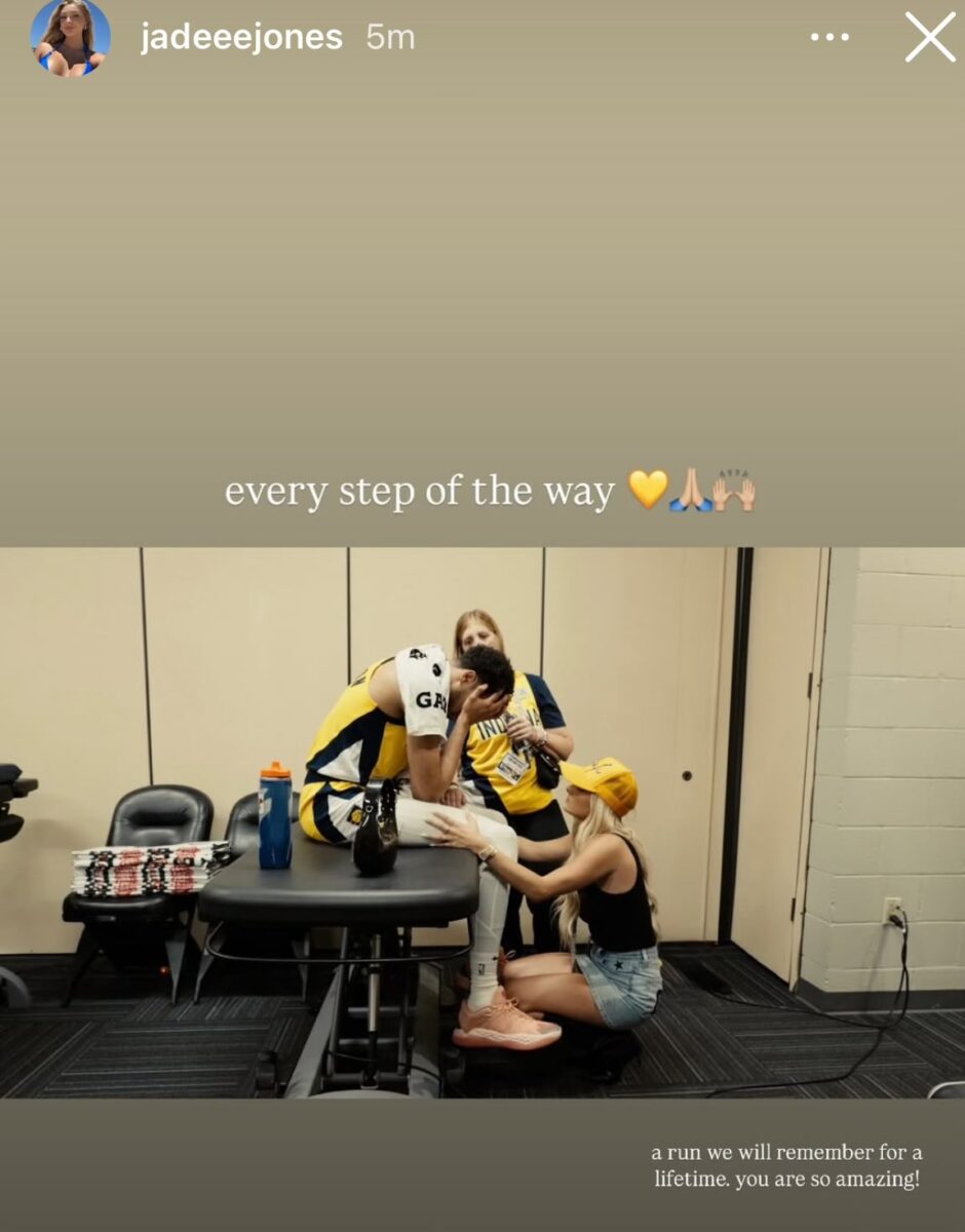 Jade Jones' heartwarming message to Tyrese Haliburton